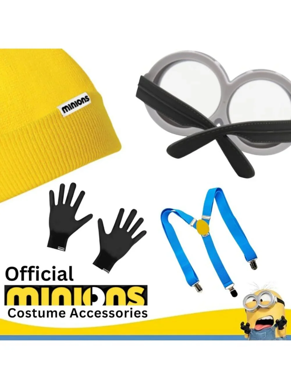 Despicable Me Minions Accessories Set | Goggles, Hats, Gloves & More Fun Gear